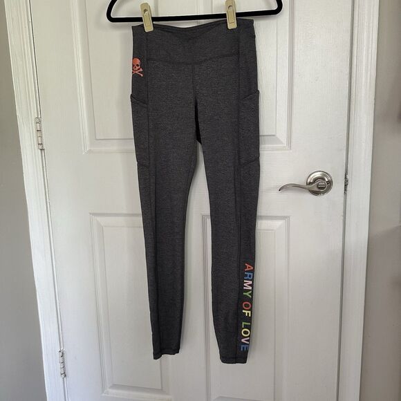 Lululemon Grey Soul Cycle Army Of Love leggings pockets gray Sz 6 - Picture 1 of 7